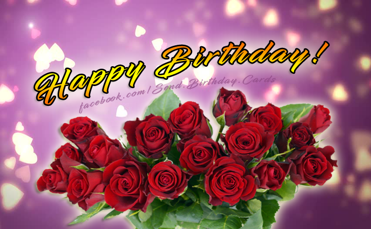 Happy Birthday Card with rose flowers Image | Birthday Cards