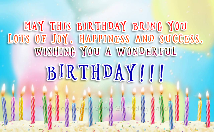 Wishing you a wonderful birthday. | Birthday Cards