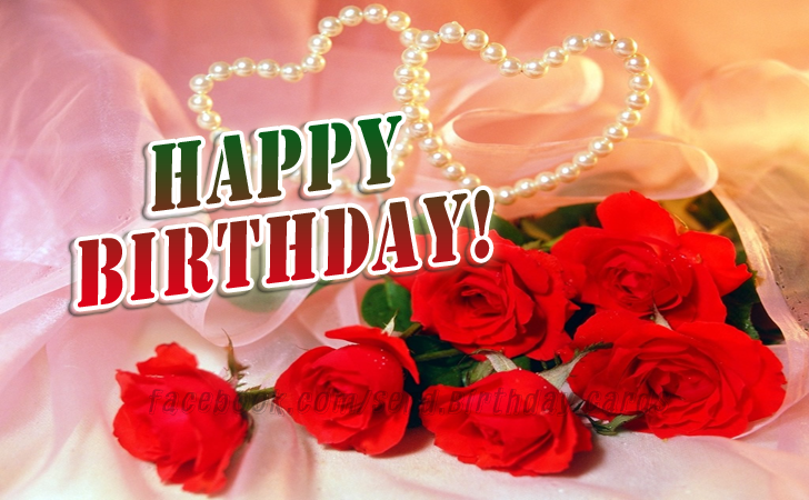 Happy Birthday Card with Red Roses | Birthday Cards