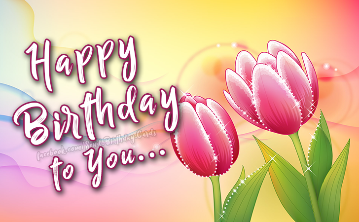 Very nice *Happy Birthday to You* card, with pink flowers photo | Birthday Cards