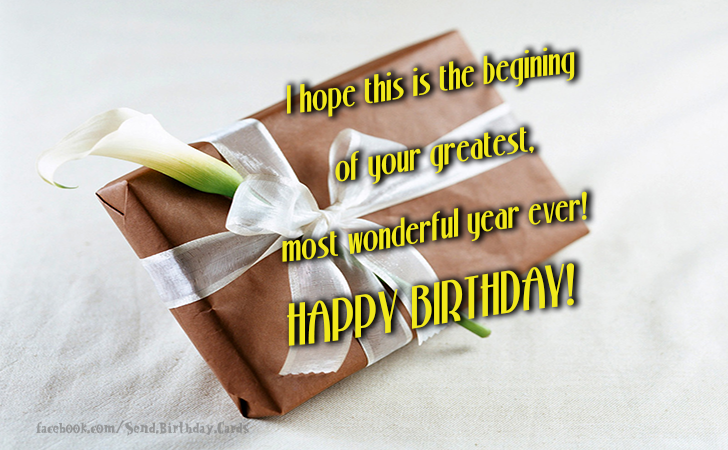 I hope this is the begining  of your... | Birthday Cards