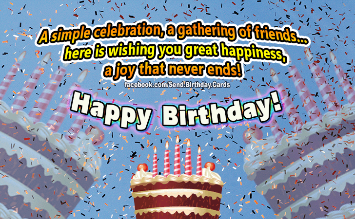 A simple celebration... | Birthday Cards