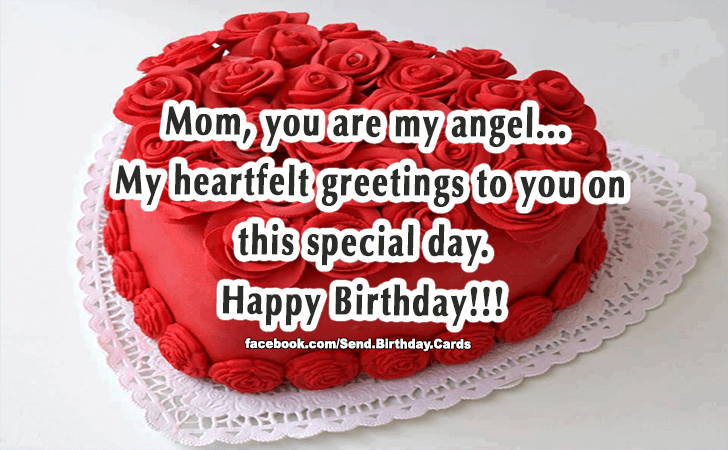 Mom, you are my angel! | Birthday Cards