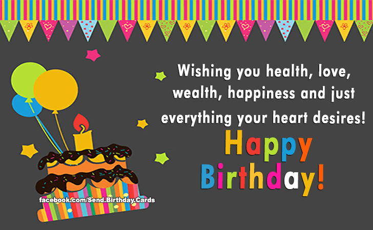 Wishing you health, love... | Birthday Cards