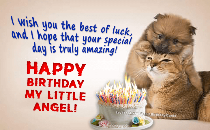 Happy birthday my little angel! | Birthday Cards