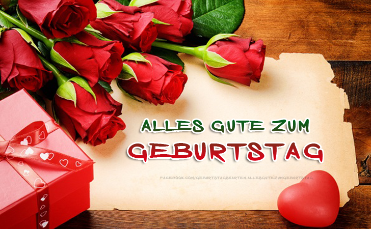  Schöne Blumen Bilder: Alles Gute zum Geburtstag mit Schöne rote Rosen und Herzen - Bilder, Sprüche und Wünsche zum Geburtstag.