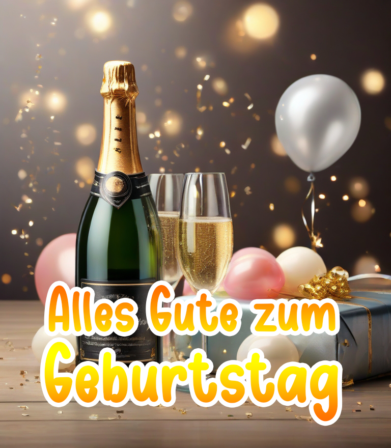 Ich wünsche dir alles Gute zum Geburtstag! 🍾🥂

