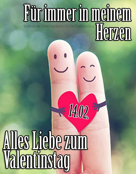 Für immer in meinem Herzen Alles Liebe zum Valentinstag - Valentinstagskarten