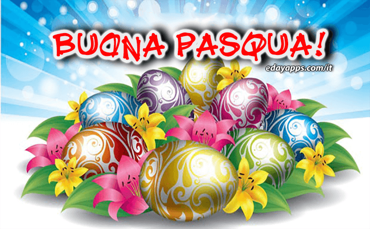 Ti auguro una Pasqua ricca di pace, gioia, serenità e soprattutto di uova al cioccolato!