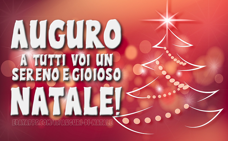 Tanti Auguri di Buon Natale a tutti voi!