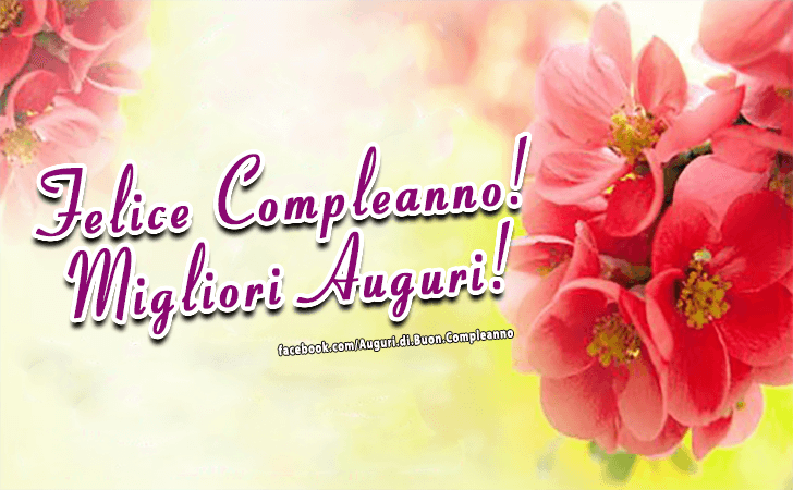 Auguri di Buon Compleanno: Felice Compleanno! Migliori Auguri!