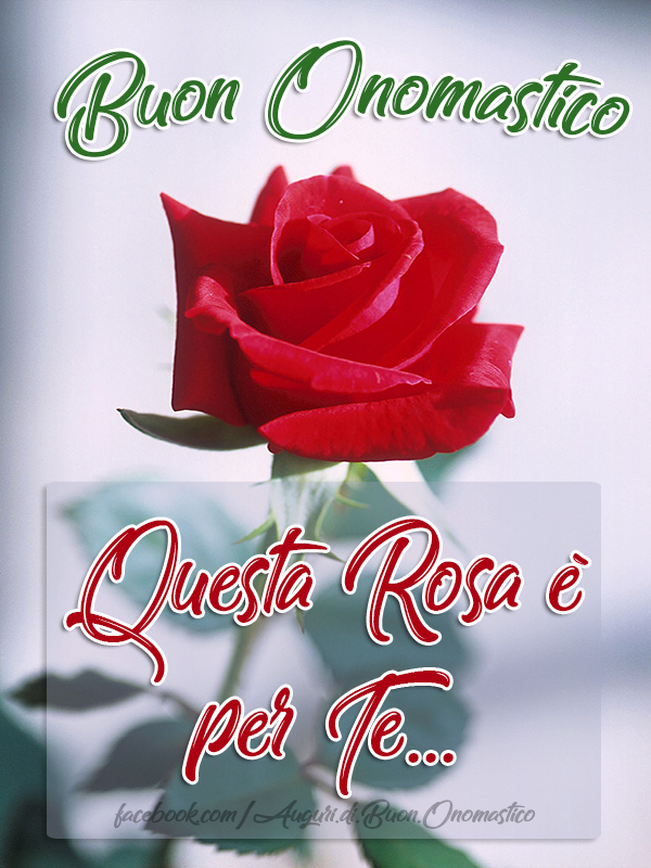 Buon Onomastico - Questa Rosa è per Te - Buon Onomastico 😍🎂
Questa Rosa è per Te.... 🌹