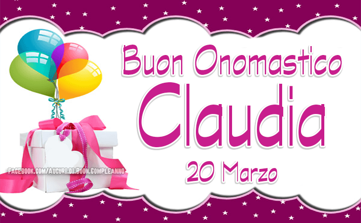 Onomastico del nome Claudia - Auguri di Onomastico Claudia - Santa Claudia martire 20 Marzo