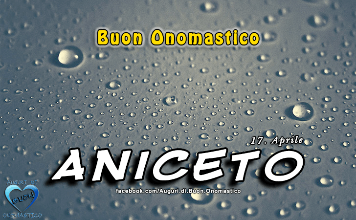 Buon Onomastico Aniceto! - Buon Onomastico Aniceto!
