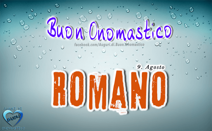 Buon Onomastico Romano! - Buon Onomastico Romano!