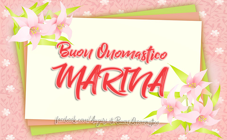 Buon Onomastico Marina - Auguri di Buon Onomastico Marina - Onomastico del nome MARINA