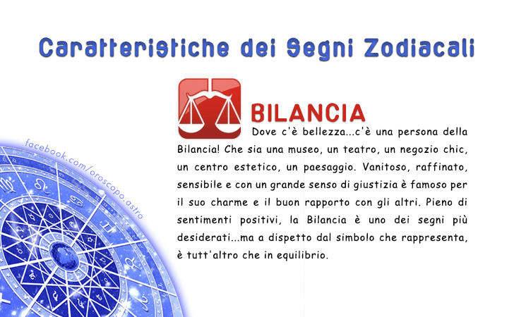 Caratteristiche dei segni zodiacali | BILANCIA