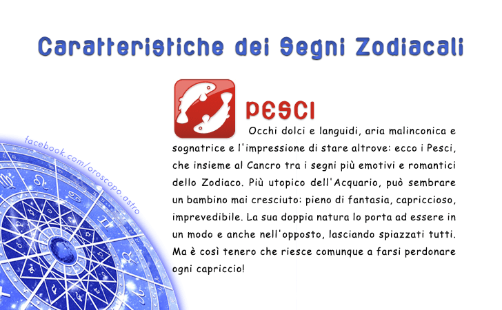 Caratteristiche dei segni zodiacali | PESCI