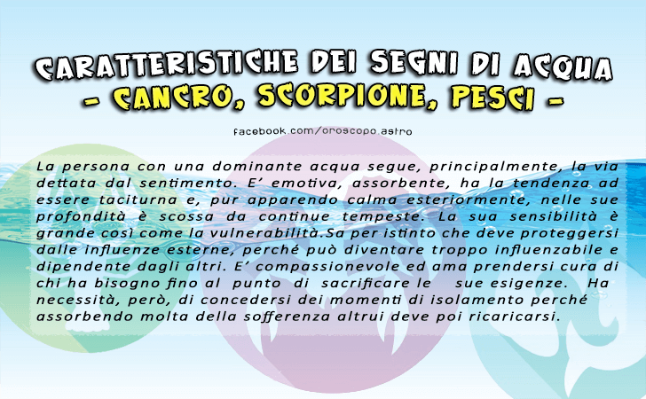 Caratteristiche dei segni zodiacali
