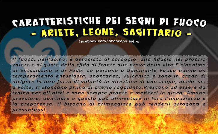 Caratteristiche dei segni zodiacali
