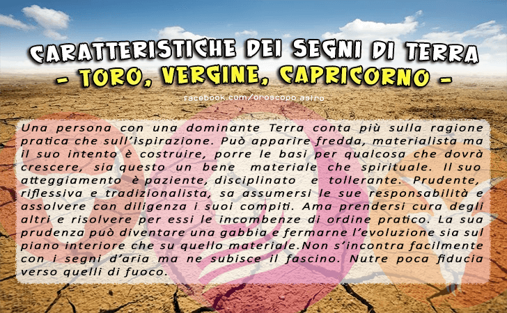 Caratteristiche dei segni zodiacali | Toro, Vergine, Capricorno