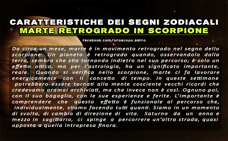 Caratteristiche dei segni zodiacali
