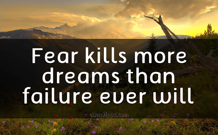 Quotes - best of | Fear kills more dreams than failure ever will.