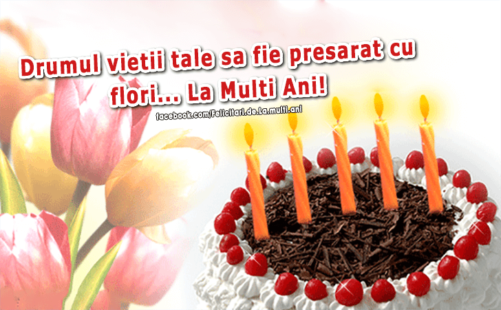 Felicitari de La multi ani | Drumul vietii tale sa fie presarat cu flori... La Multi Ani!