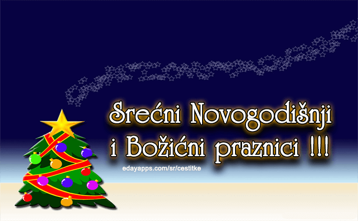 Sve što je dobro, što se srećom zove, nek te prati od godine nove. Sve što je loše i nemir stvara neka odnese godina stara... Sretna Nova Godina!