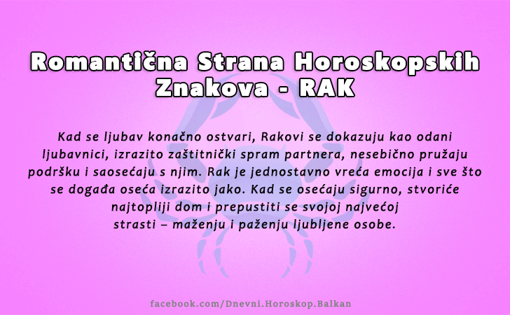 Horoskop | Karakteristike znakova | Romantična Strana - RAK