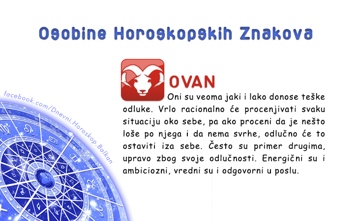 Horoskop | Karakteristike znakova | OVAN