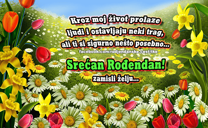 Rođendanske Čestitke (SLIKE) | Kroz moj zivot prolaze ljudi i ostavljaju neki trag, ali ti si sigurno nesto posebno...Srecan Rodjendan! Zamisli zelju...