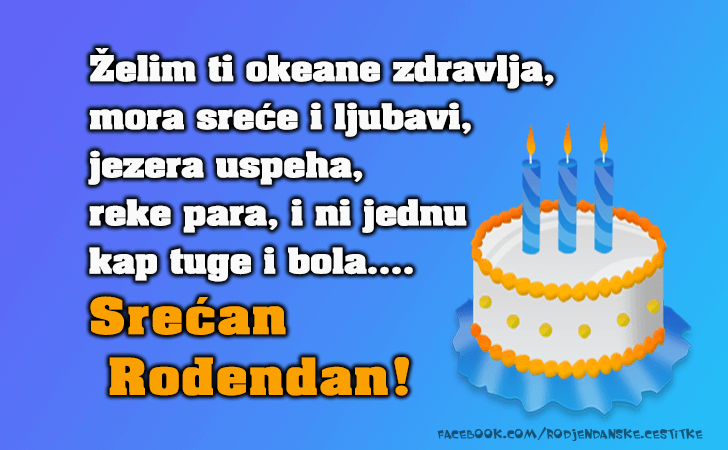 Zelim ti okeane zdravlja... - Čestitke, Slike i Poruke za Rođendan