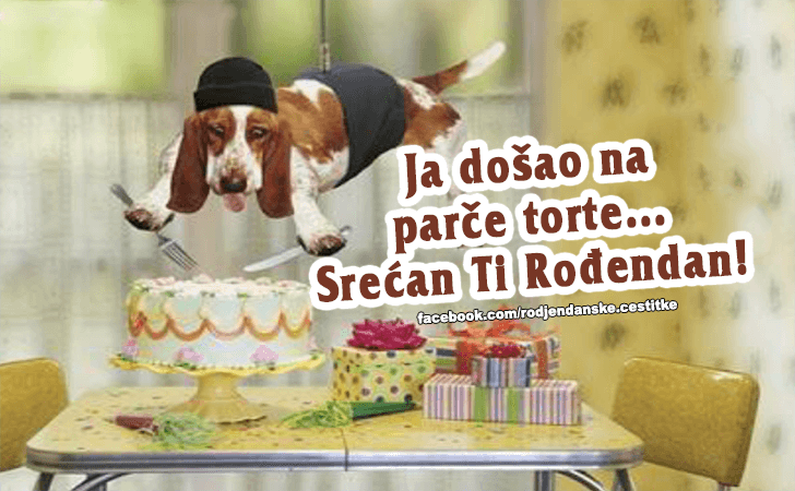 Rođendanske Čestitke (SLIKE) | Ja dosao na parce torte...Srecan Ti Rodjendan!