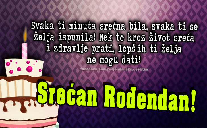 Svaka ti minuta srećna bila... - Čestitke, Slike i Poruke za Rođendan